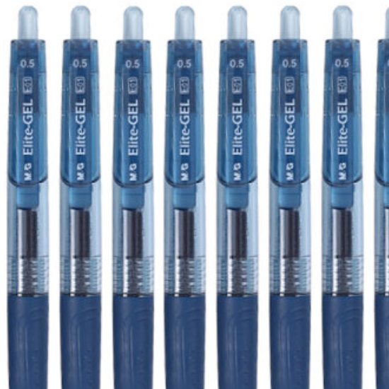 晨光(M&G)文具0.5mm墨蓝色中性笔 精英系列E01签字笔  12支/盒AGP89703